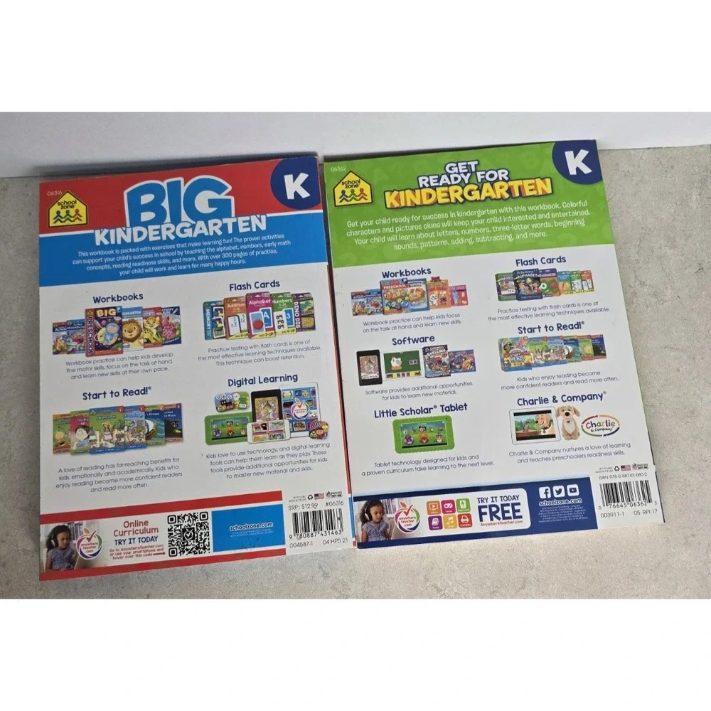 Collection of Educational Workbooks Pre-K to Grade 2 Reading Math Shapes 8 Books